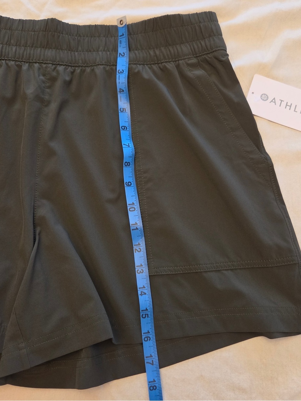 Athleta Olive Green Performance Running Shorts - Picture 9 of 11